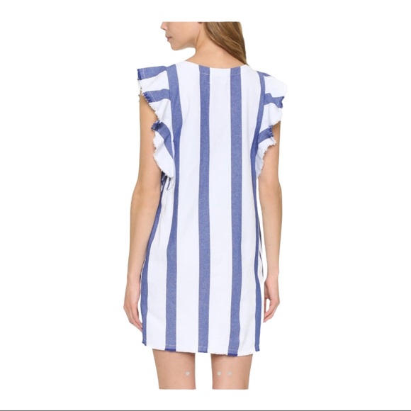 LA VI LYDIA 100% Anthropologie Cotton stripe mini dress sz S - Picture 2 of 8